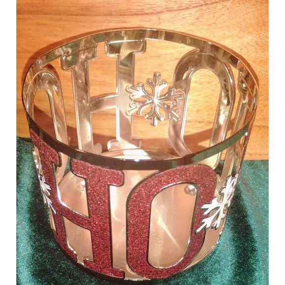 Bath & Body Works “HO HO HO” 3-Wick Candle Holder - Picture 3 of 3
